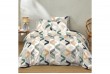 Housse de couette 240x260 cm + 2 taies 100% Coton 57 fils Malte Marine