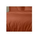 Housse de couette 240x260 cm + 2 taies 100% Coton 57 fils Terracotta