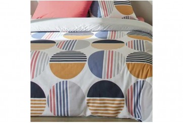 Housse de couette 220x240 cm + 2 taies 100% Coton 51 fils Liviau Tea Rose