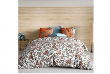 Housse de couette 200x200 cm + 2 taies d'oreiller 63x63 cm Coton 57 fils Savane