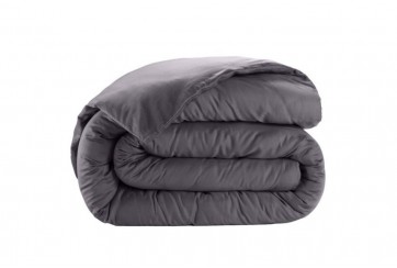 Housse de couette 220x240 cm Satin de Coton Gris