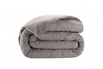 Housse de couette 220x240 cm Satin de Coton Gris Clair