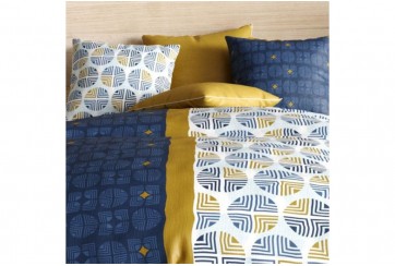 Housse de couette 220x240 cm + 2 taies d'oreiller 63x63 cm 100% Coton 57 fils Sirius