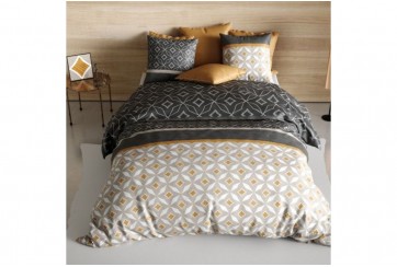  Housse de couette 140x200 cm + 1 taie d'oreiller 63x63 cm Coton 57 fils Ota