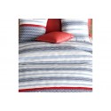 Housse de couette 240x260 cm + 2 taies d'oreiller 63x63 cm Coton 57 fils Santorini