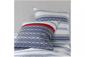 Housse de couette 240x260 cm + 2 taies d'oreiller 63x63 cm Coton 57 fils Santorini