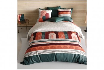 Housse de couette 140x200 cm + 1 taie d'oreiller 63x63 cm Coton 57 fils Galio