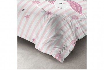 Housse de couette 140x200 cm + 1 taie d'oreiller 100% Coton 57 fils Rina