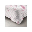 Housse de couette 140x200 cm + 1 taie d'oreiller 100% Coton 57 fils Rina