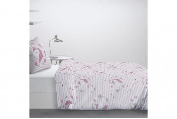Housse de couette 140x200 cm + 1 taie d'oreiller 100% Coton 57 fils Rina