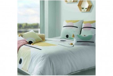 Housse de couette 200x200 cm + 2 taies d'oreiller 65x65 cm 100% Coton 47 fils Siano