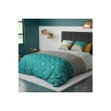 Housse de couette 240x260 cm + 2 taies d'oreiller 63x63 cm 100% Coton 57 fils Aurah