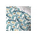 Housse de couette 220x240 cm + 2 taies d'oreiller 63x63 cm Microfibre Arc En Ciel