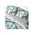 Housse de couette 220x240 cm + 2 taies d'oreiller 63x63 cm Microfibre Arc En Ciel