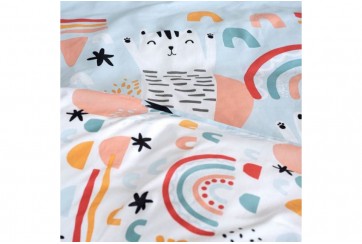 Housse de couette 140x200 + 1 taie d'oreiller 63x63 Coton Catch