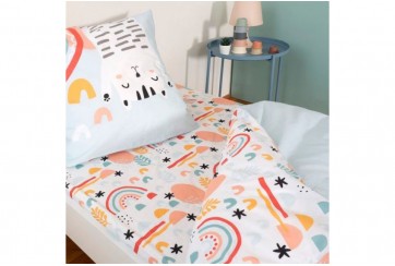 Housse de couette 140x200 + 1 taie d'oreiller 63x63 Coton Catch