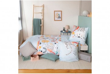Housse de couette 140x200 + 1 taie d'oreiller 63x63 Coton Catch