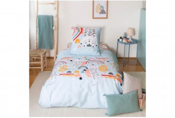 Housse de couette 140x200 + 1 taie d'oreiller 63x63 Coton Catch