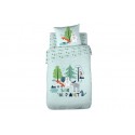 Housse de couette 140x200 + 1 taie d'oreiller 63x63 Coton Bio Save The Planet