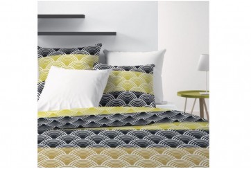 Housse de couette 140x200 cm + 2 taies d'oreiller 63x63 cm Microfibre Hiko