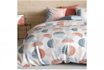 Housse de couette 240x260 cm + 2 taies d'oreiller 65x65 cm Coton Halley