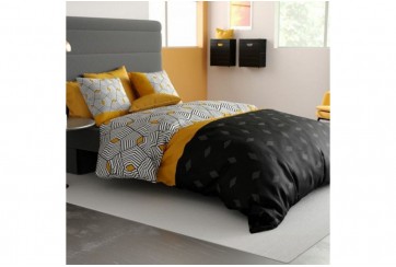 Housse de couette 220x240 cm + 2 taies d'oreiller 63x63 cm Coton Faro