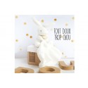 Doudou lapin mouchoir - Ivoire