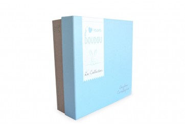 Doudou plat ours bleu - collector