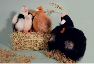 Peluche poule orange