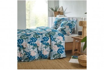 Housse de couette 220x240 + 2 taies d'oreiller 63x63 cm Coton Herbs Emeraude