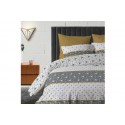 Housse de couette 220x240 cm + 2 taies d'oreiller 100% Coton 57 fils Mijo