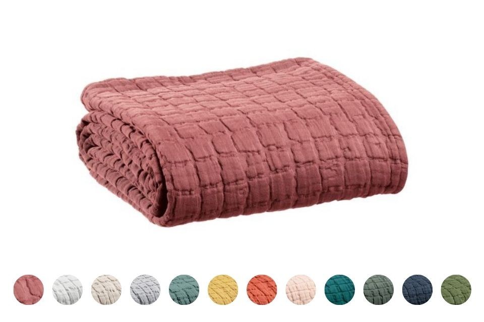 Couvre lit 180x260 cm Swami Stonewashed