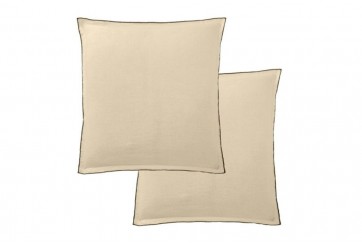 Lot de 2 taies d'oreiller 65x65 cm - Carré - Lin Français