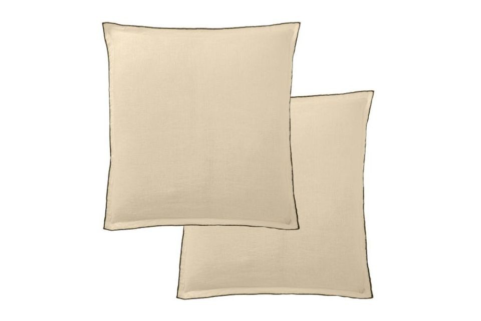 Lot de 2 taies d'oreiller 65x65 cm - Carré - Lin Français