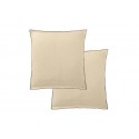 Lot de 2 taies d'oreiller 65x65 cm - Carré - Lin Français
