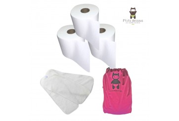 Voiles de protection (lot de 3), boosters (lot de 3), sac à couches