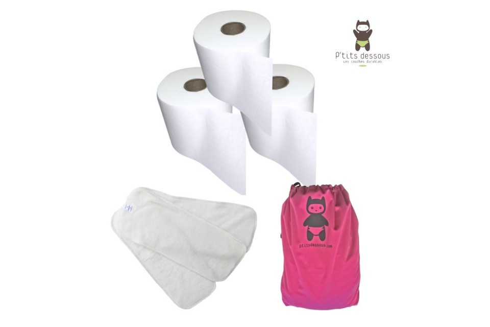 Voiles de protection (lot de 3), boosters (lot de 3), sac à couches