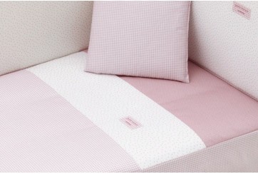 Ensemble 2 Pièces Couvre-Lit 70 Vichy10 Rose 70x140 cm