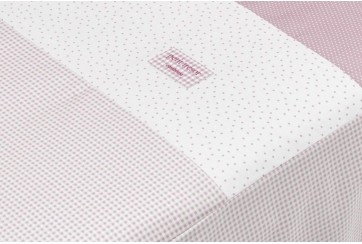 Ensemble 2 Pièces Couvre-Lit 70 Vichy10 Rose 70x140 cm