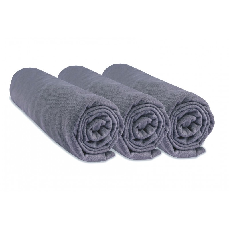 Domiva Drap-housse jersey uni 120 x 60 cm gris perle au meilleur