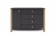 Commode 120 cm avec plan à langer anthracite