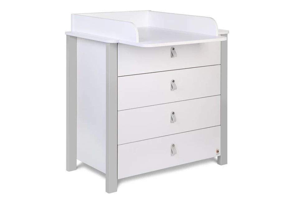 Commode avec plan à langer bois gris clair