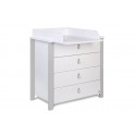 Commode avec plan à langer bois gris clair