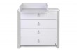 Commode avec plan à langer bois gris clair