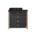 Commode avec plan à langer bois anthracite