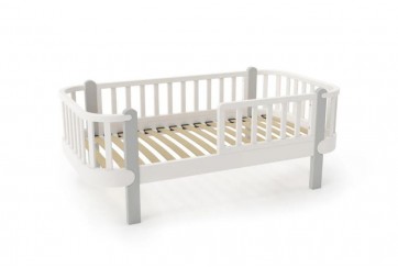 Lit bébé 80x160 cm bois gris clair yappyétude