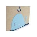 Boîte de rangement enfant avec couvercle pliable - motif baleine - Bieco