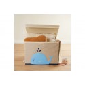 Boîte de rangement enfant avec couvercle pliable - motif baleine - Bieco