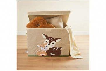 Boîte de rangement enfant avec couvercle pliable - motif biche - Bieco