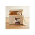 Boîte de rangement enfant avec couvercle pliable - motif biche - Bieco